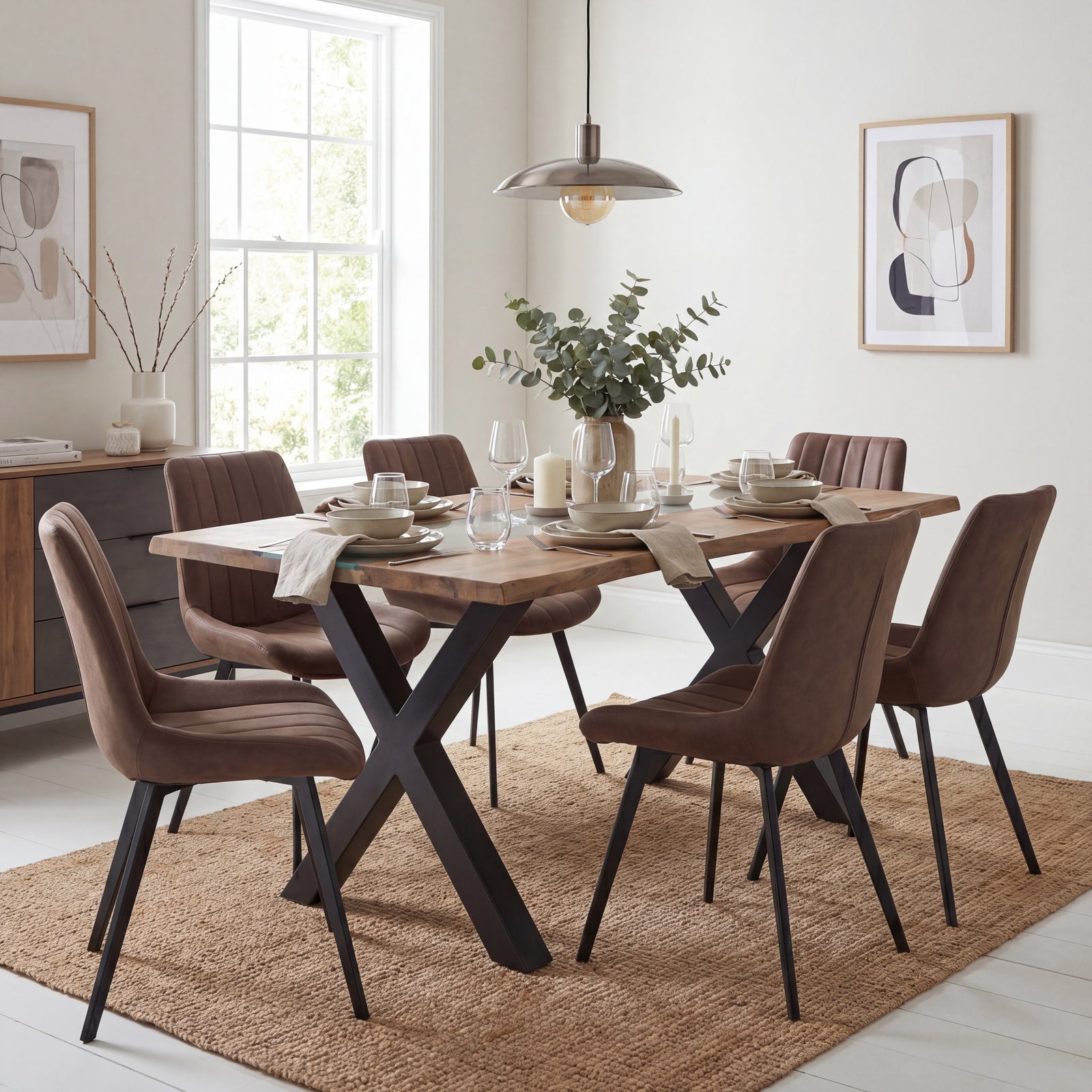Live Edge Acacia River Dining Table