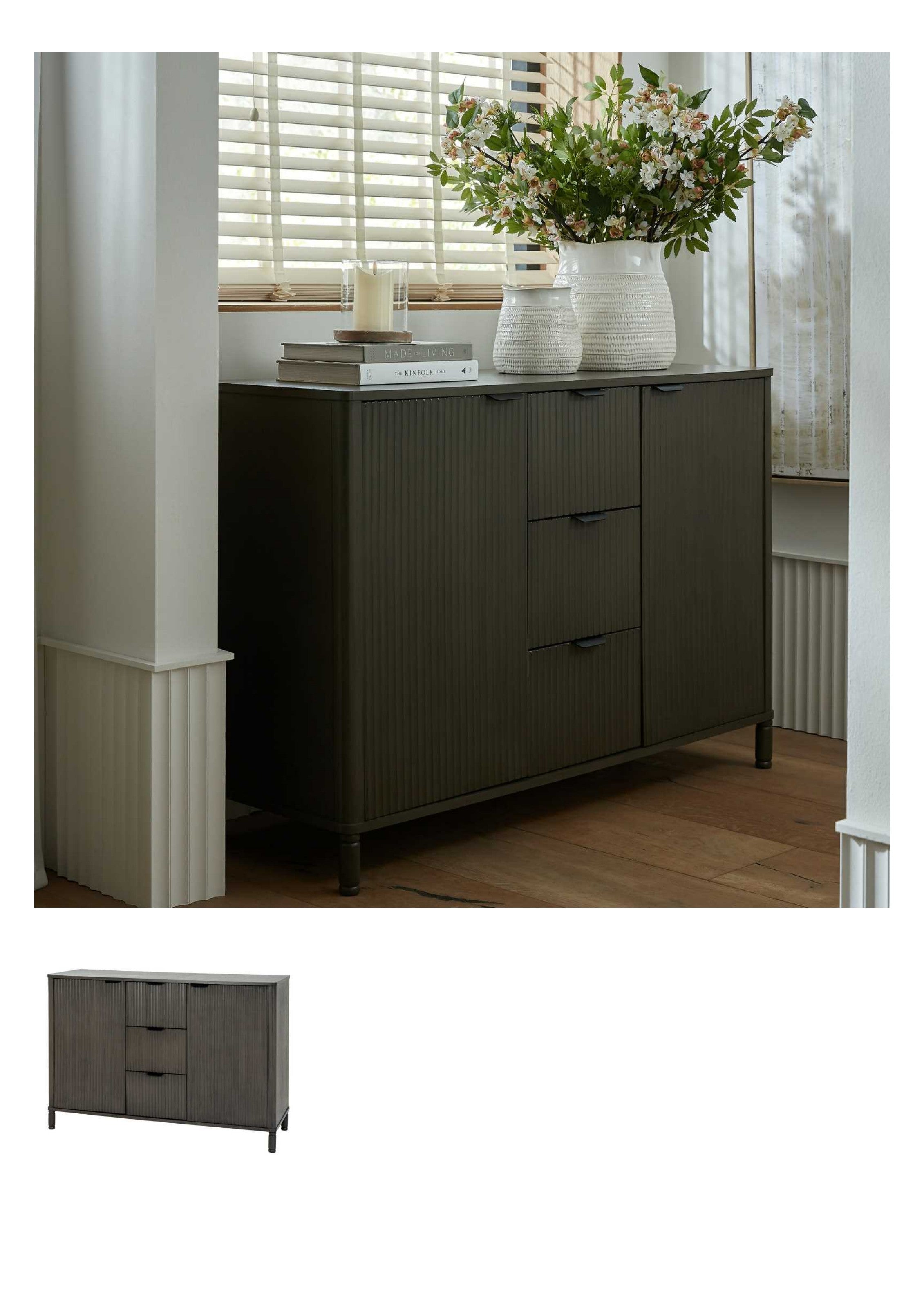 Reed Collection 3 Drawer 2 Door Cabinet