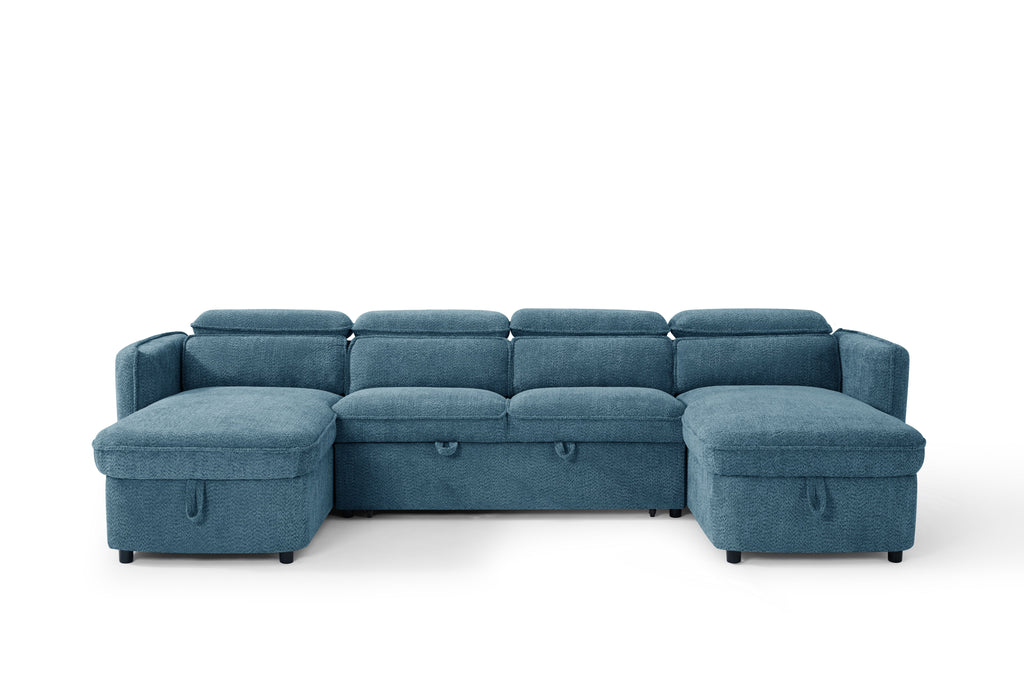 Capri Sofabed Blue U Shape Corner