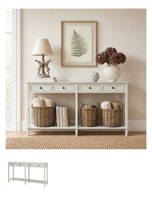 Belmont 4 Drawer Console styled