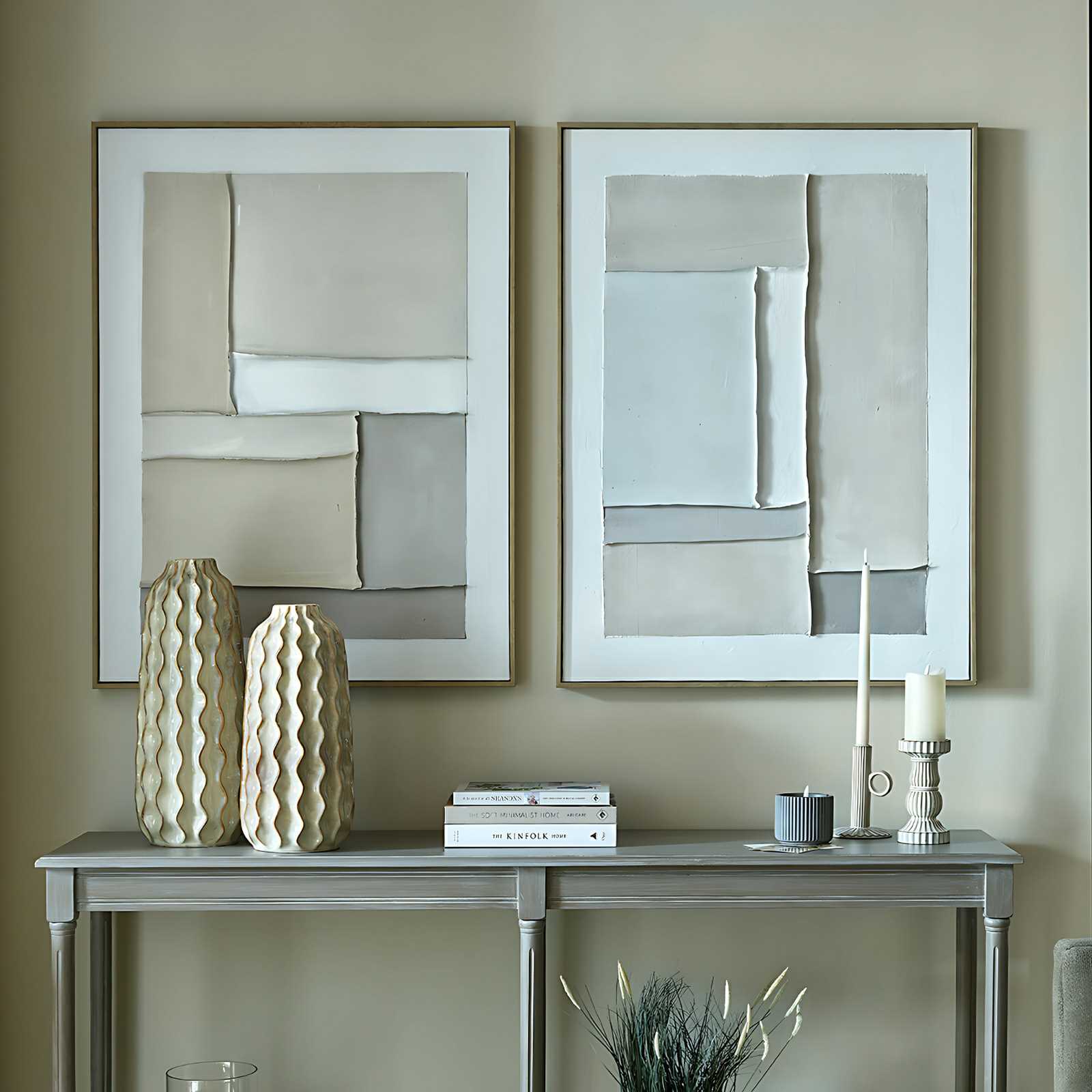 Contempo Beta Framed Painting on Canvas