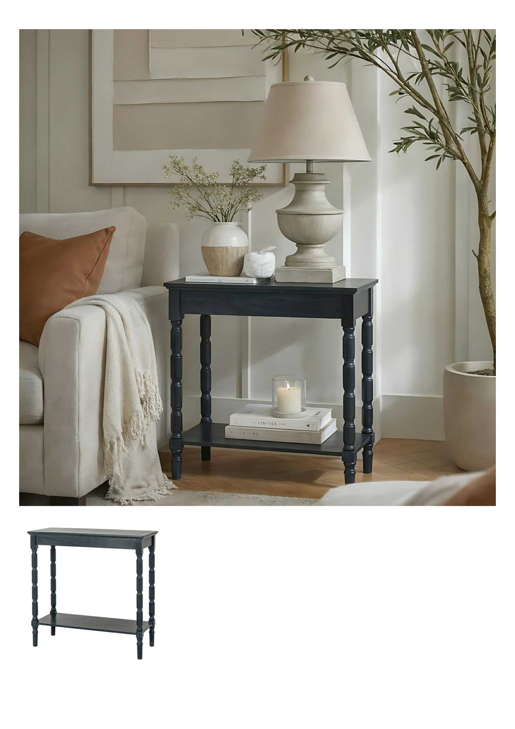 Contour Console Table styled