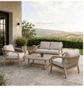 Harlow Collection outdoor 4 seater lounge set on a terrace