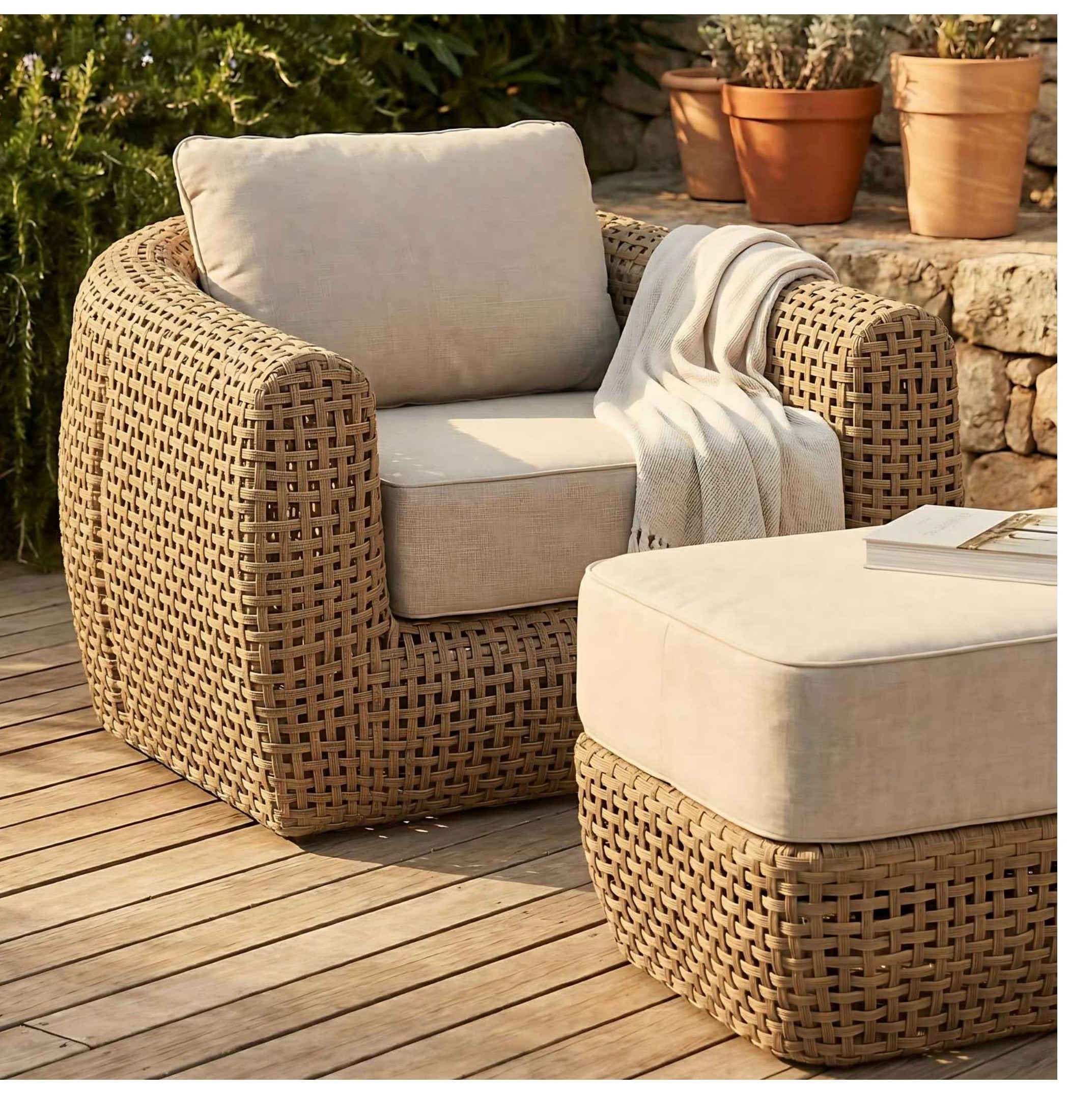 Bloom Large Lounge Chair styled