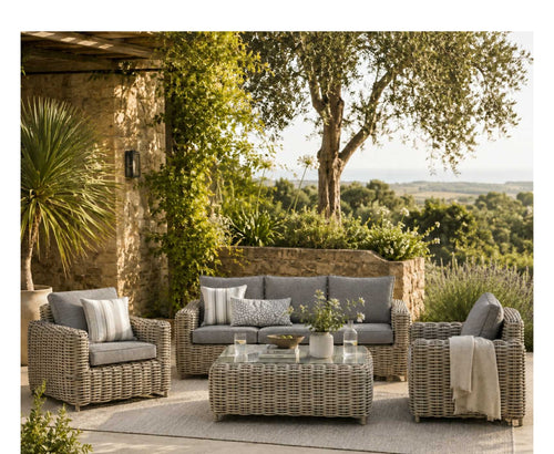 Amalfi outdoor lounge set on a sun-lit terrace