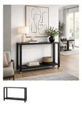 Lennox Black Console Table styled