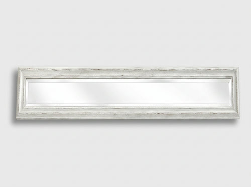 Antique White Frame Narrow Wall Mirror