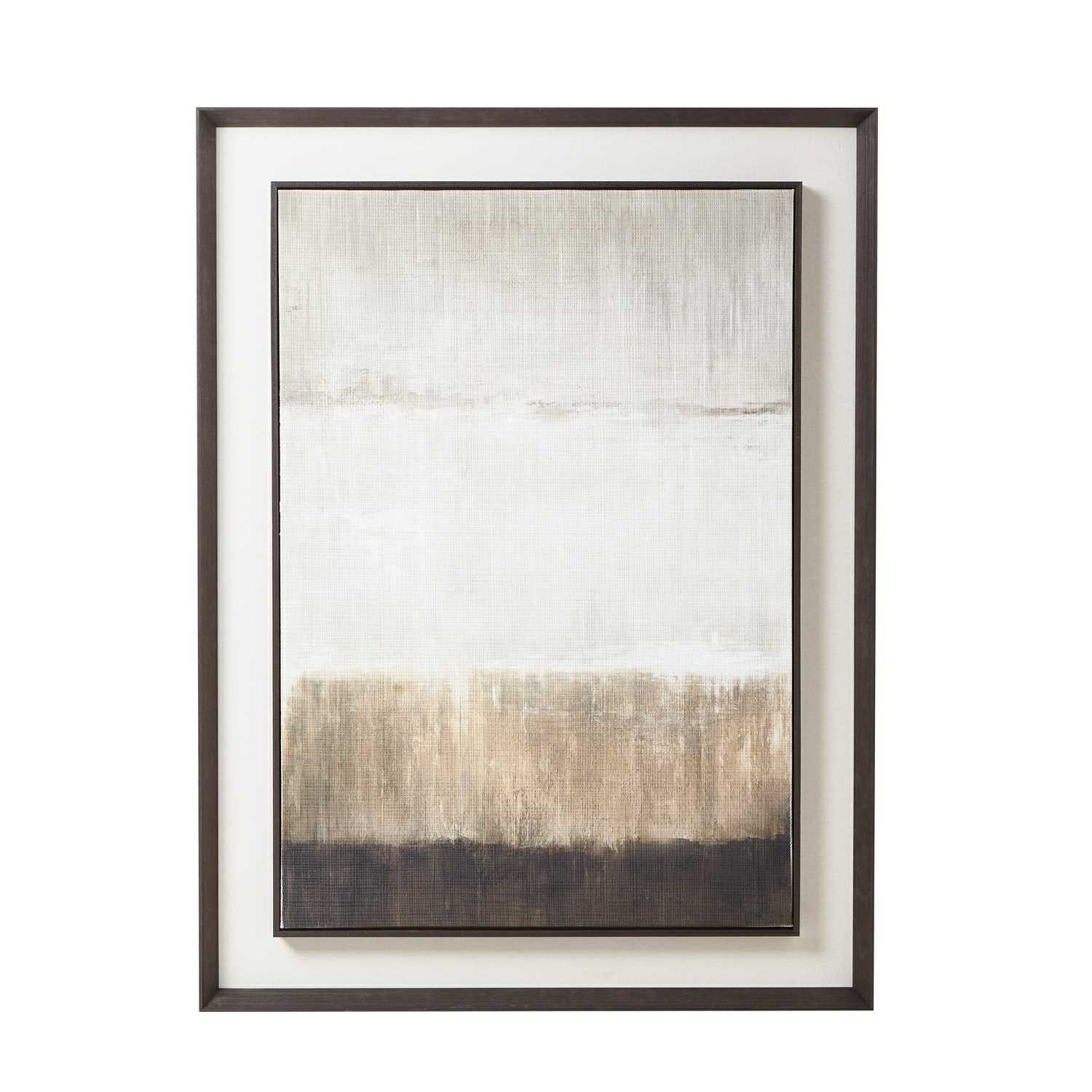 Extra large Moderno painting on linen mounted in a dark frame