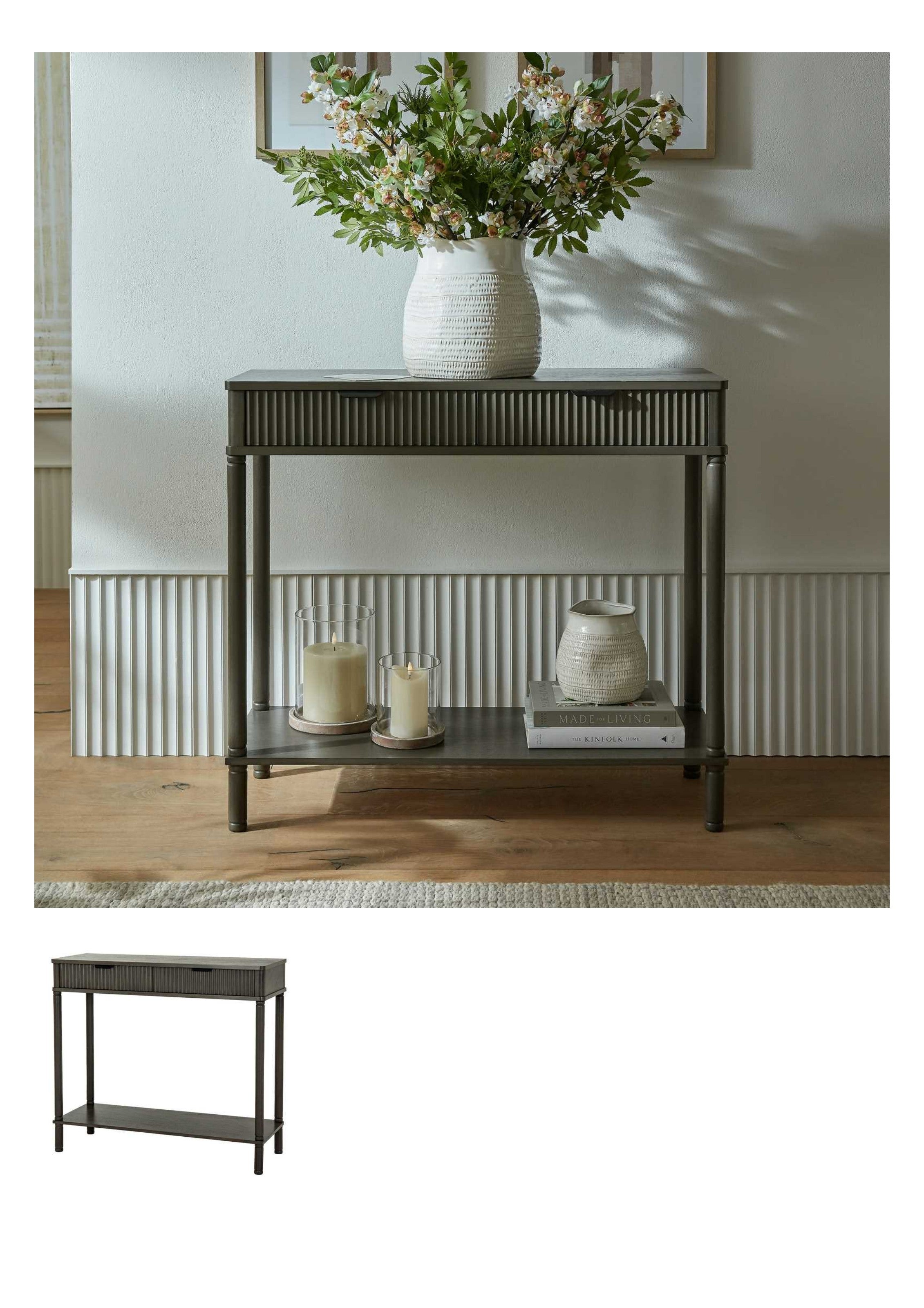 Reed 2 Drawer Console styled
