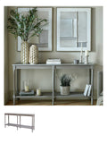 Serene Rattan Console Table styled