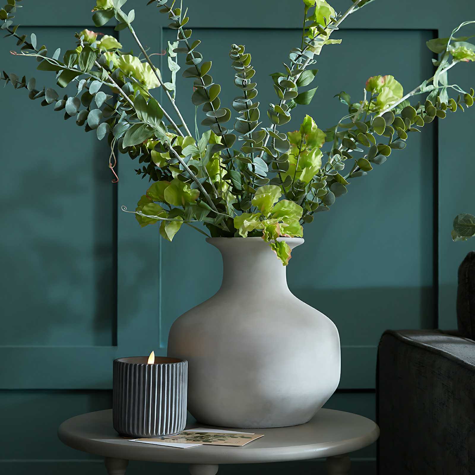 Darcy Squat Stone Vase