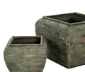 Verdan Square Drum Set of 2 Planters
