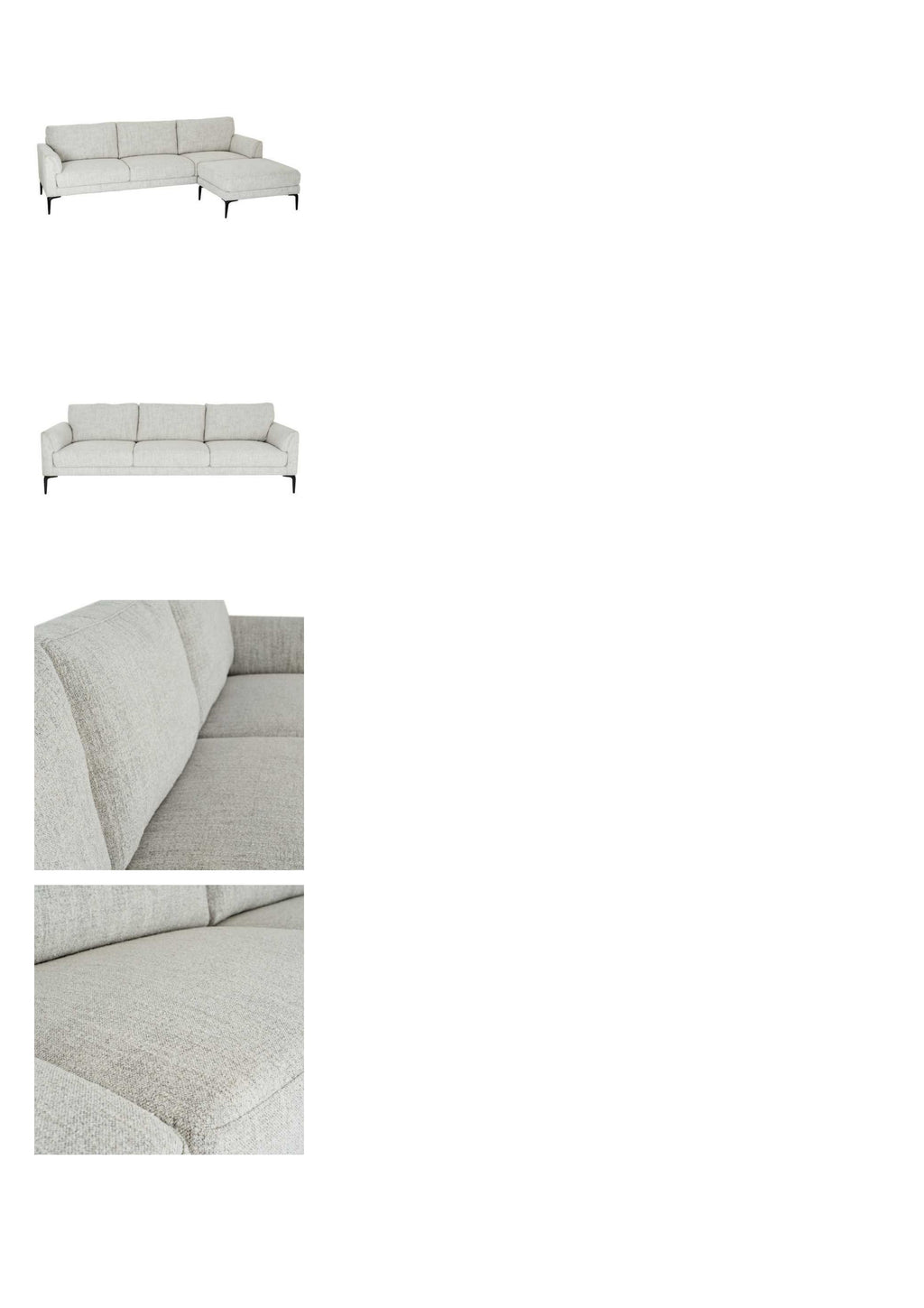 Zephra sofa detail views